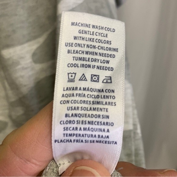 Splendid Women's Gray Camo Relaxed Fit Crew Neck Short Sleeve T-Shirt Size XXL - Picture 6 of 10